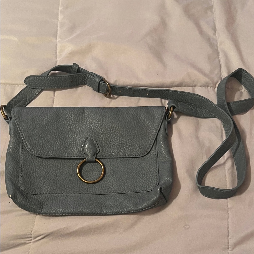 Universal Thread Blue Crossbody Bag with Gold Accents